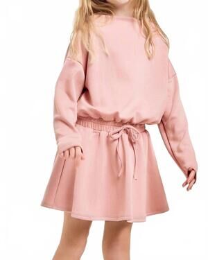 NEW GOOD GIRL boat neck knit dress in dusty pink